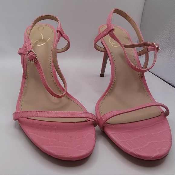 Sam Edelman | Doran Bubblegum Pink Snake Print Vegan Leather SZ 9 - Picture 6 of 9